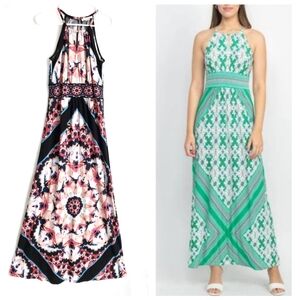 LONDON STYLE Collection Printed Halter Maxi Dress 4